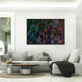 Tableau jungle nuances de mauves