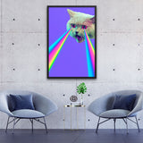 Tableau peinture chat moderne laser