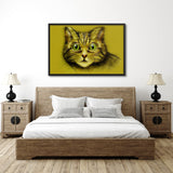 Tableau tête de chat dessin