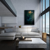 Tableau tropical coucher de soleil