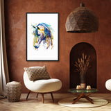 Tableau Abstrait Cheval Design