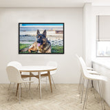 Tableau Berger Allemand (Langue Pendue)