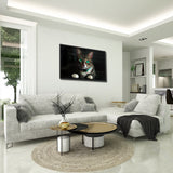 Tableau Chat Coloré Regard de Nuit