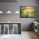 Tableau Chien Balade au Soleil