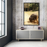 Tableau Elephant Bebe sur le Sable