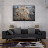 Tableau Girafe Bébé qui Mange