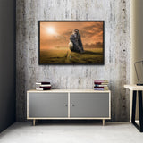 Tableau Gorille Dos au Soleil