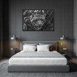 Tableau Leopard Noir et Blanc