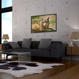 Tableau Loup qui se Lèche