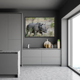 Tableau Rhinocéros se Baladant