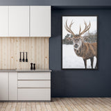 Tableau Tête de Cerf à la Neige