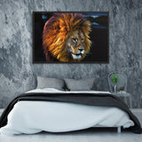 Tableau  Tête de Lion Couleur Soleil