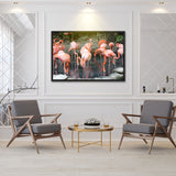 Tableau avec Flamant Rose