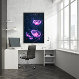 Tableau de Méduse de Nacre Violette