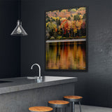 Tableau Arbre Couleur au Bord du Lac