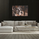 Tableau Bulldog Noir et Blanc