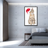 tableau chat en costume de noël