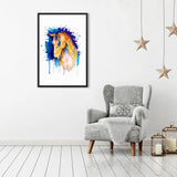 Tableau Cheval Moderne Aquarelle