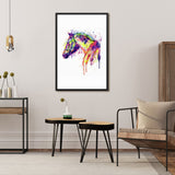 Tableau Abstrait Cheval Vue de Dos