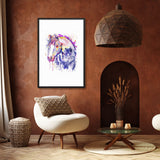 Tableau Chevaux Abstrait le Repos