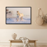 Tableau Cheval Blanc Galopant