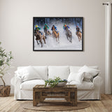 Tableau Chevaux De Course d'Hiver