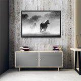 Tableau Chevaux Noir et Blanc