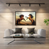 Tableau Chevaux Peint