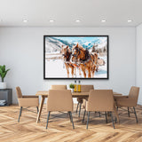 Tableau Chevaux à la Neige