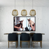 Tableau Chihuahua et son Siamois