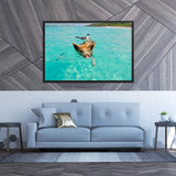 Tableau Cochon qui Nage