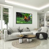 Tableau Coq aux Plumes Bleues