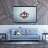 Tableau Crabe et le Reflet du Miroir