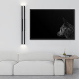 Tableau Deco Loup (Fond Noir)