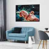 Tableau Flamant Rose Salon