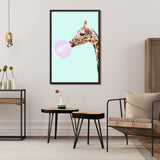 tableau girafe chewing gum