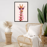 tableau girafe rigolote lunette de soleil