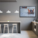 Tableau Hippopotame dans L'Eau