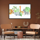 Tableau jungle enfant animaux