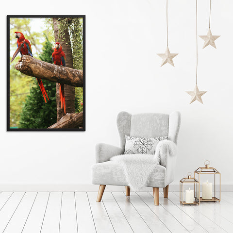 tableau jungle perroquet