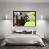 Tableau Loup Noir Moderne