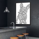 Tableau moderne chien motif