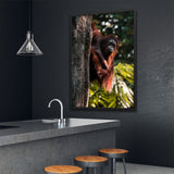 Tableau Orang Outan à son Arbre
