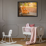 Tableau Ours Peluche sur un Banc