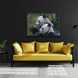 Tableau Panda Noir et Blanc (Le Duo)