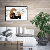 Tableau Panda Roux moderne