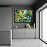tableau peinture foret tropicale