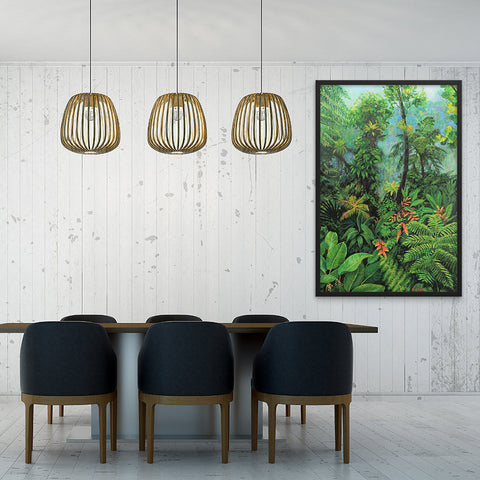 tableau peinture jungle