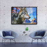 Tableau Peinture de Loup
