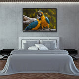 Tableau Perroquet Jaune et Bleu